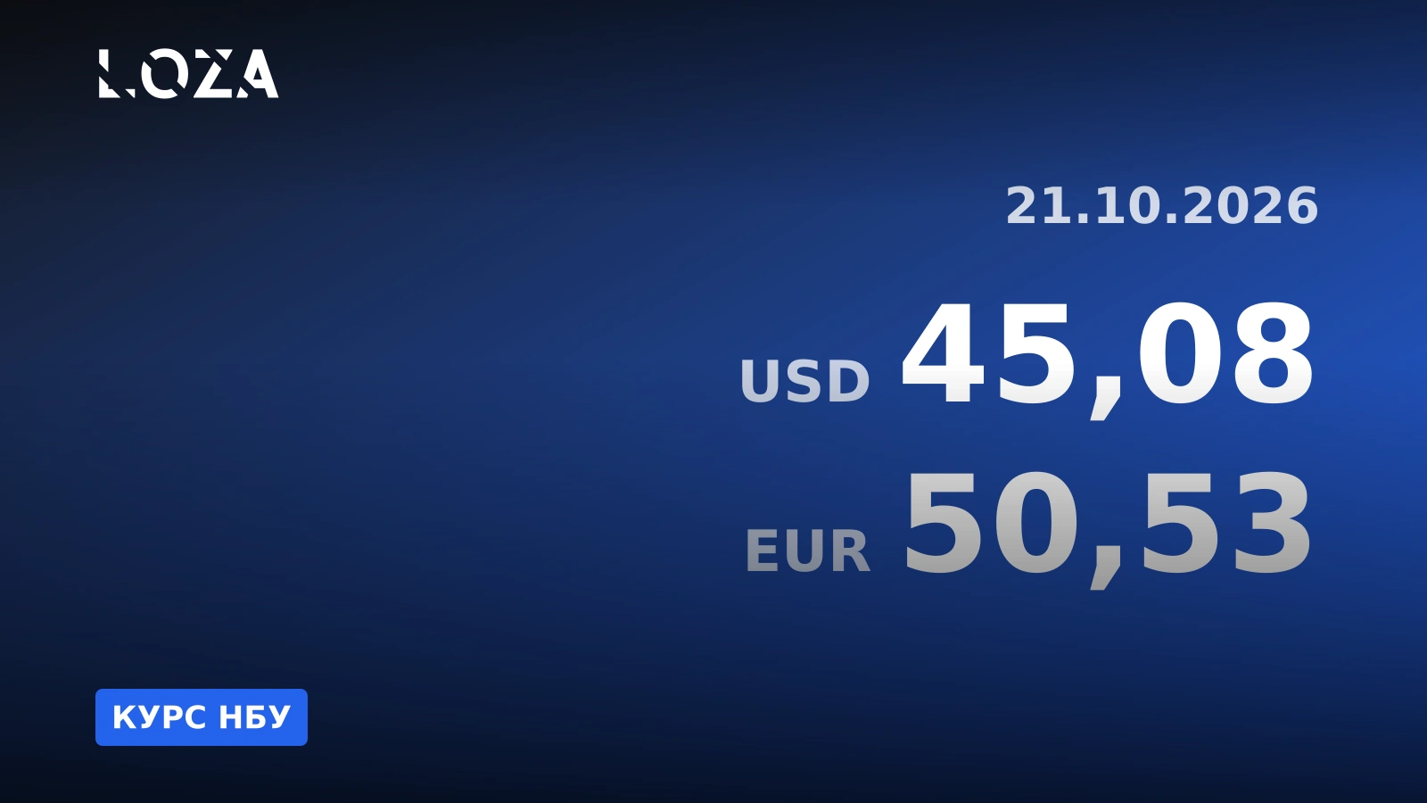 Курс НБУ на 21 жовтня: долар — 45,08 грн, євро — 50,53 грн