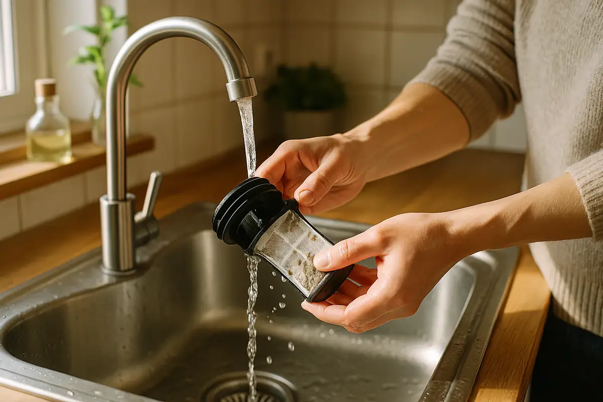 Промивання фільтра пральної машини під водою